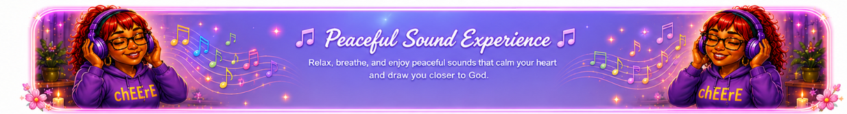 Peaceful Sound Experience chEErE banner mascot